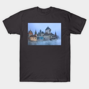 Oberhofen castle floating in the mist T-Shirt